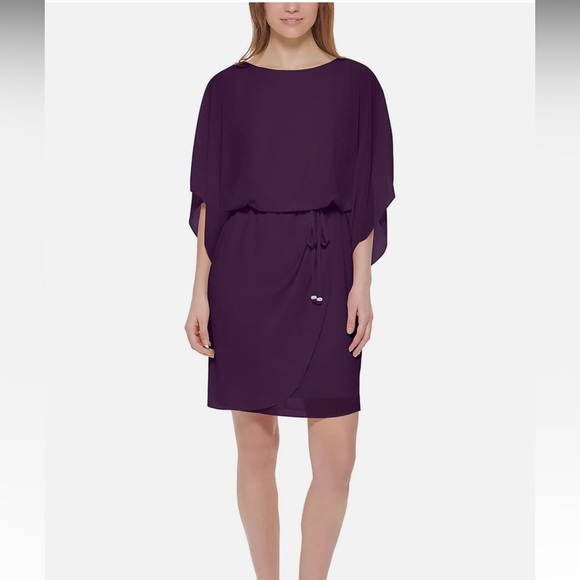 Jessica Howard Dresses & Skirts - NWT Jessica Howard Petite Chiffon Cape-Sleeves Cocktail and Party Dress